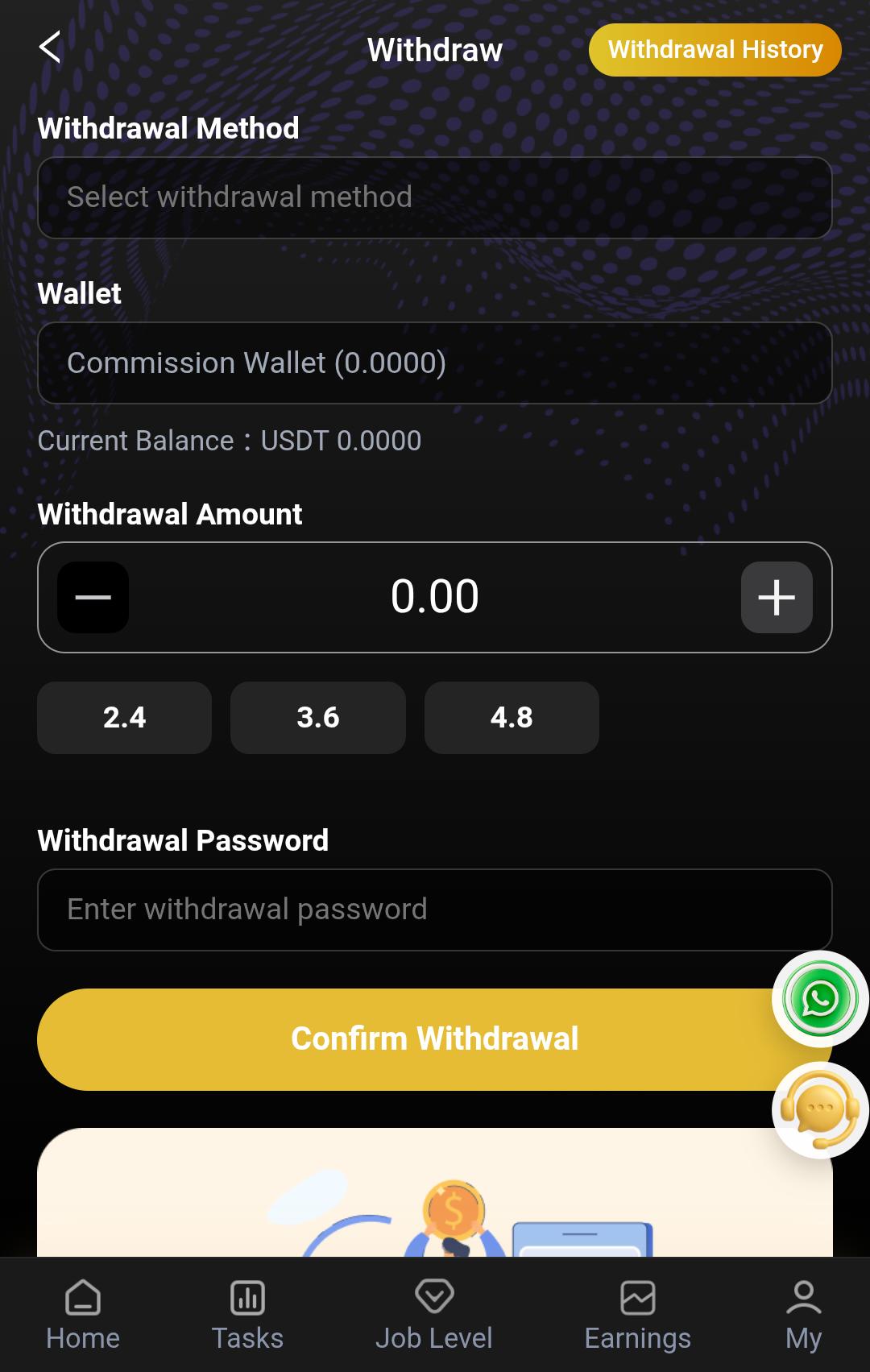 Payments & Withdrawals on Wealthreel 