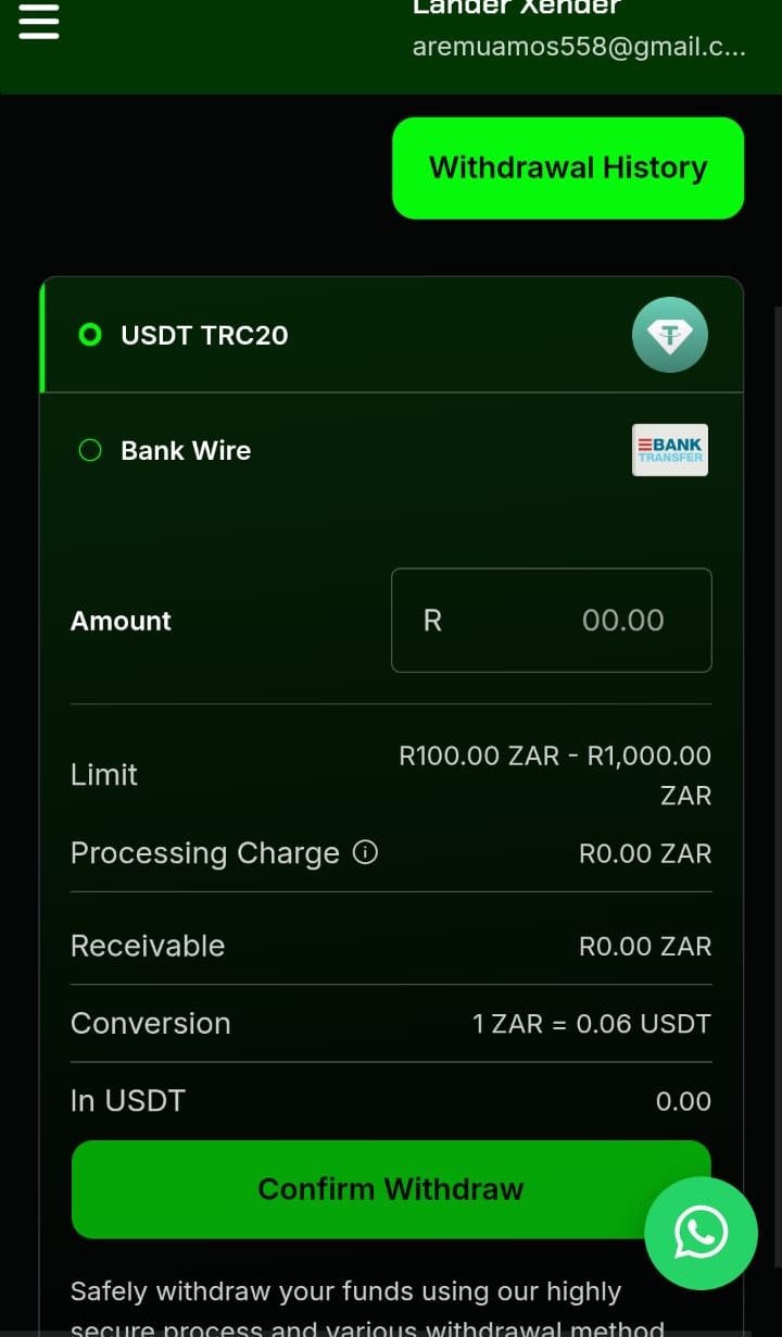 Withdrawal Process on Charityrise