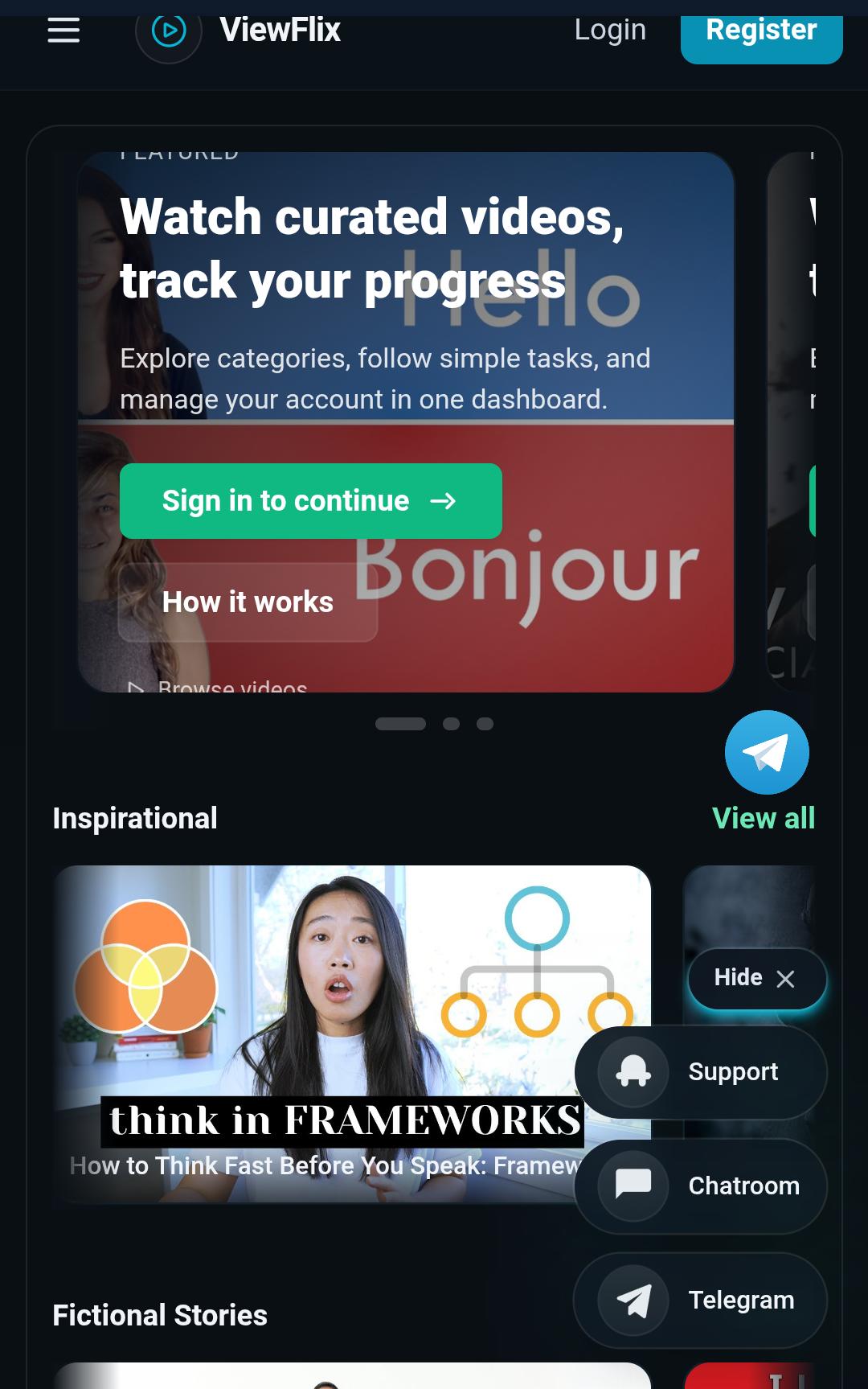 Withdrawal Process on Viewflix 