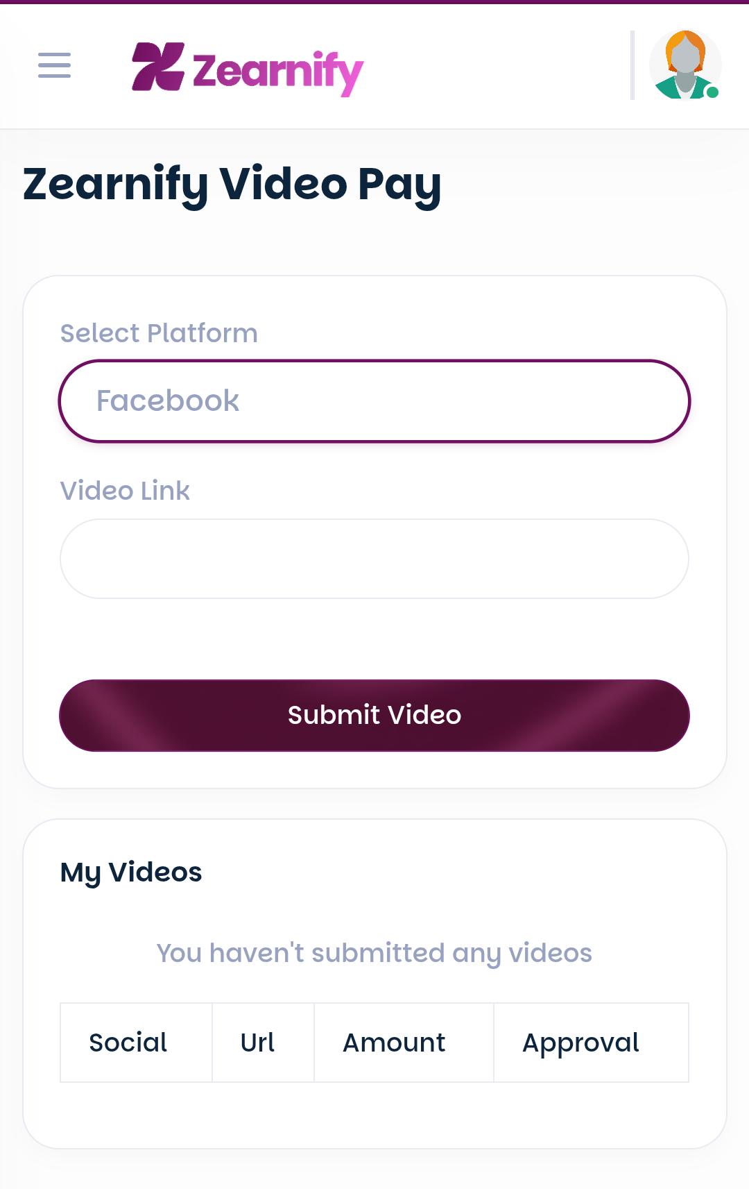 Withdrawal Process on Zearnify