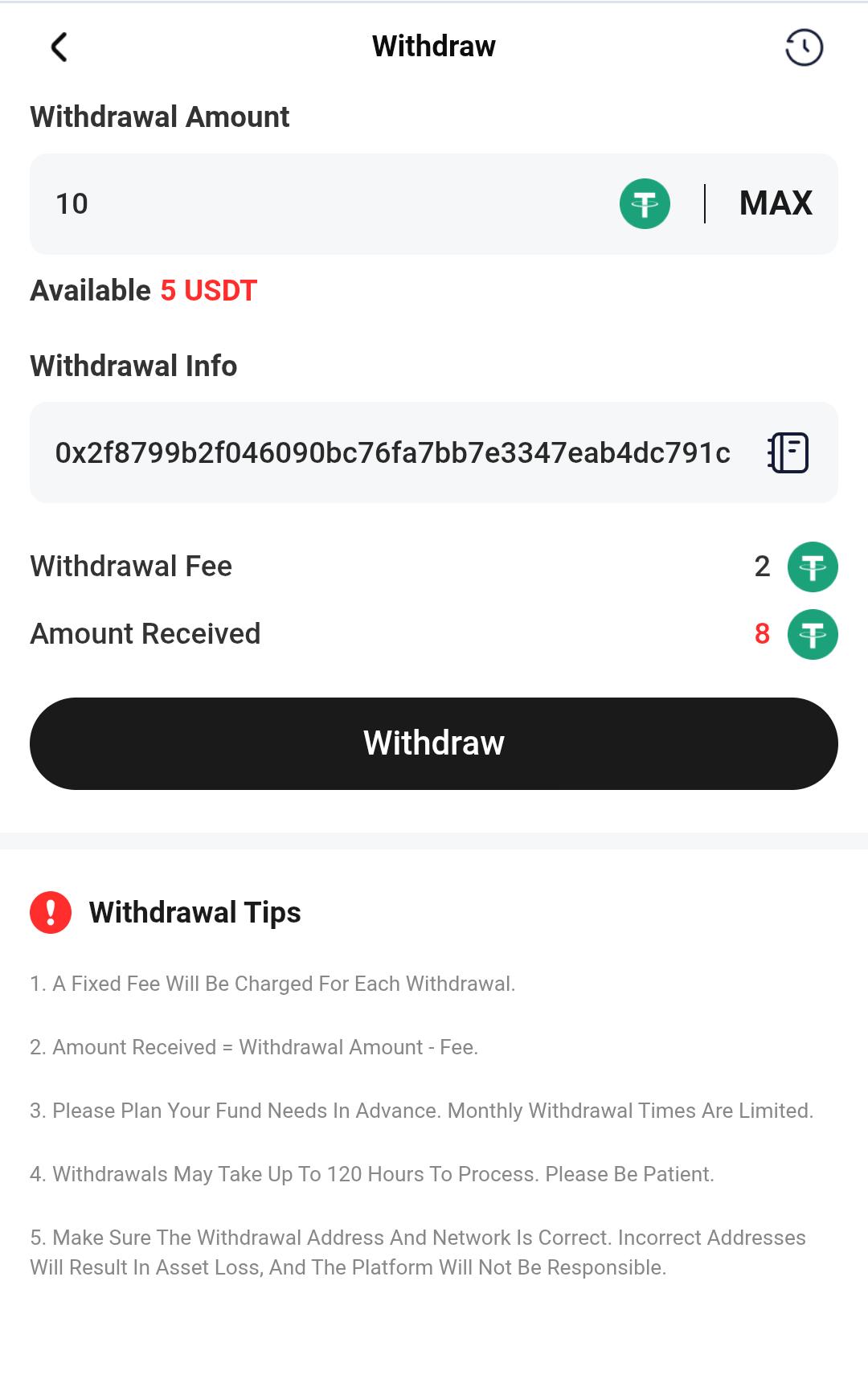Payments & Withdrawals 