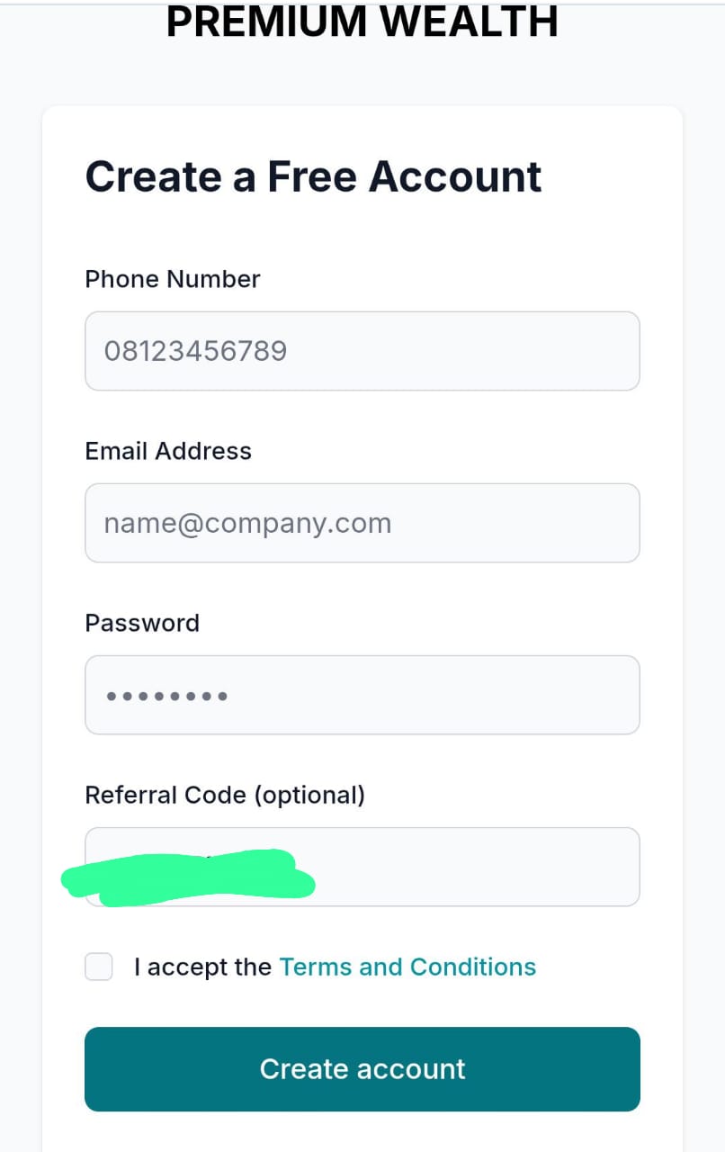 How To Register For Premiumwealth