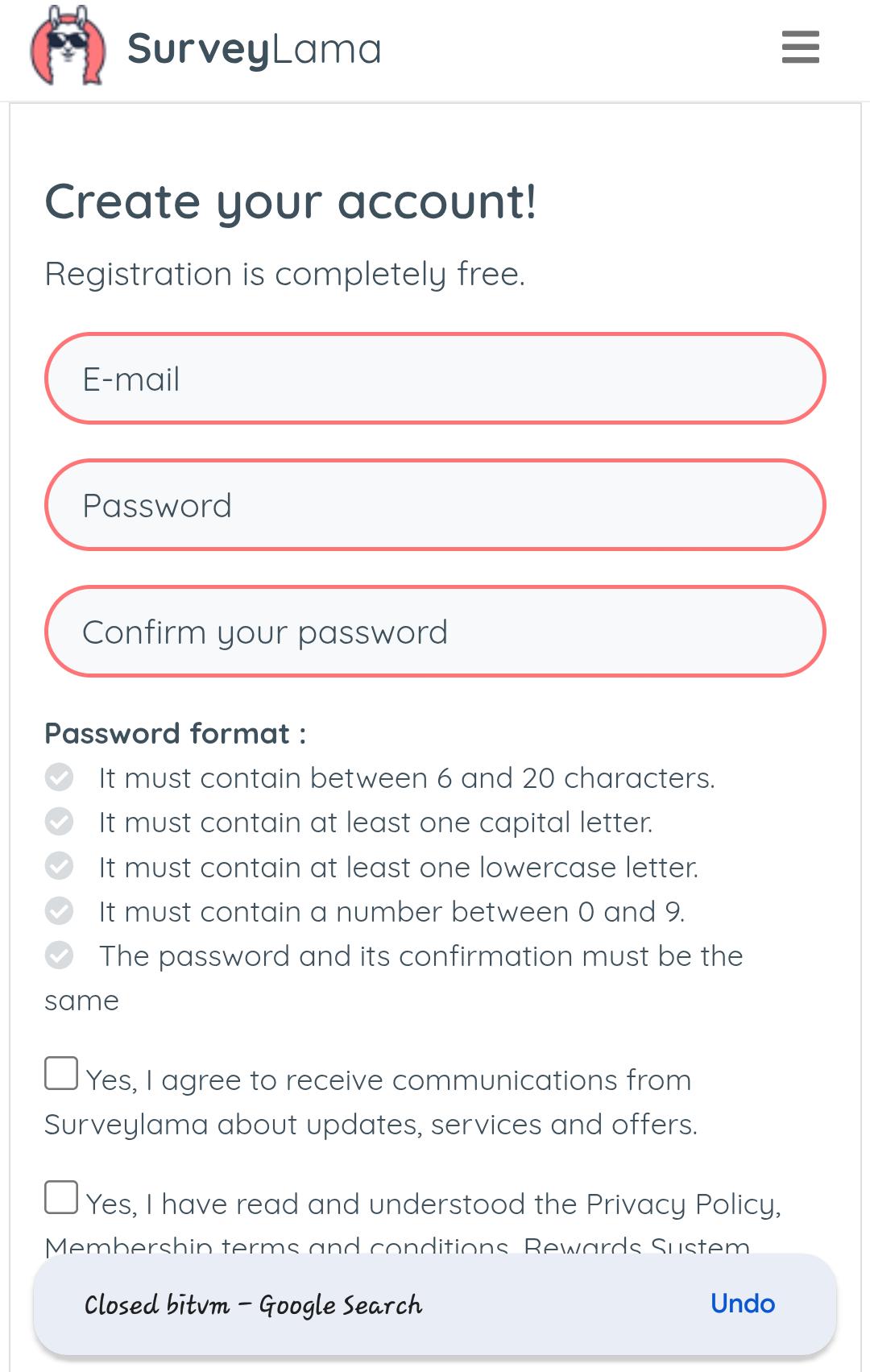 How To Register For SurveyLama