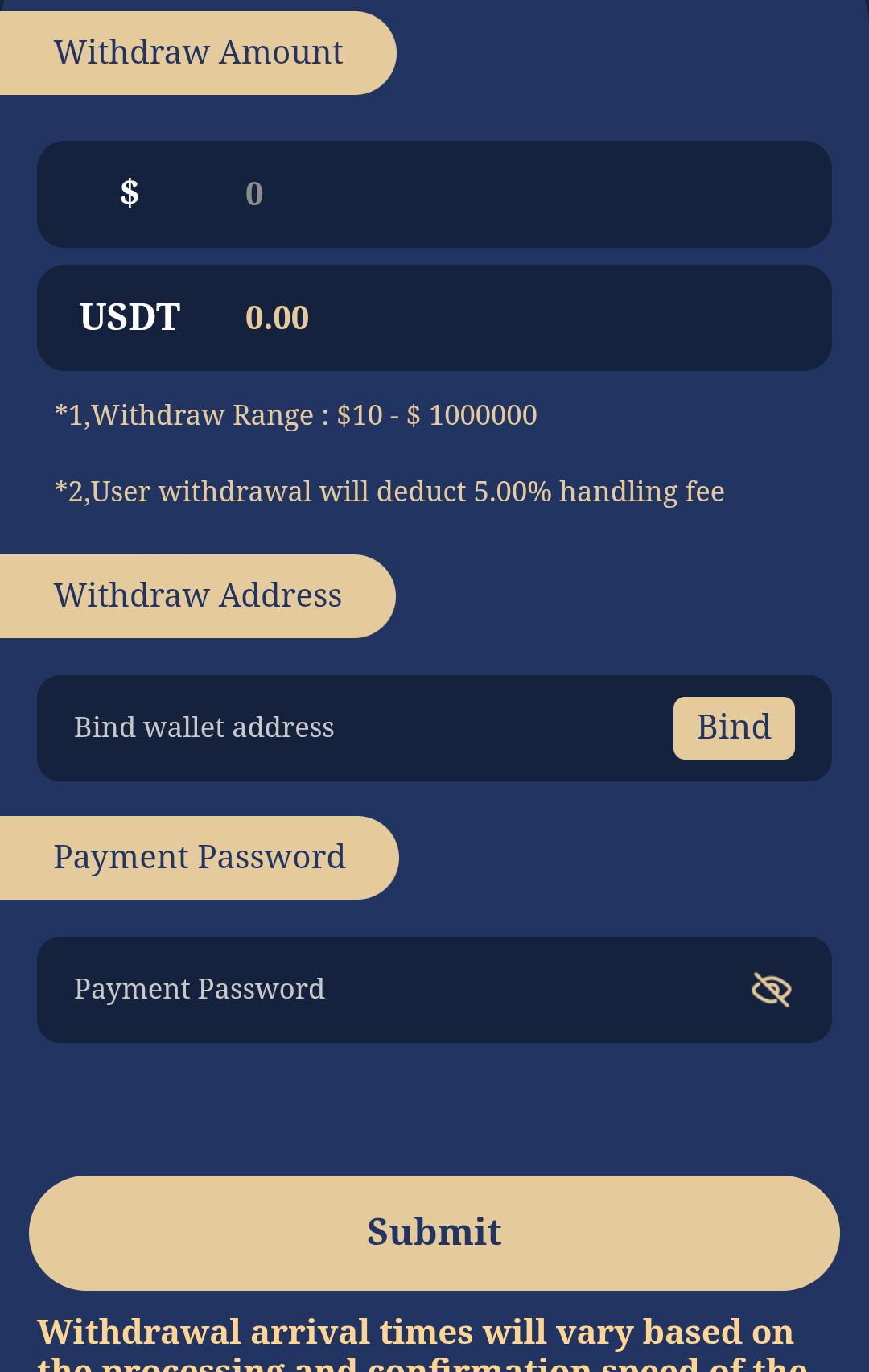 Payments & Withdrawals 