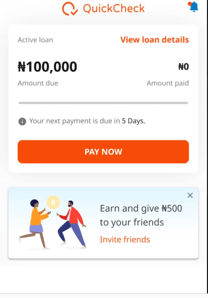 QuickCheck Loan App 