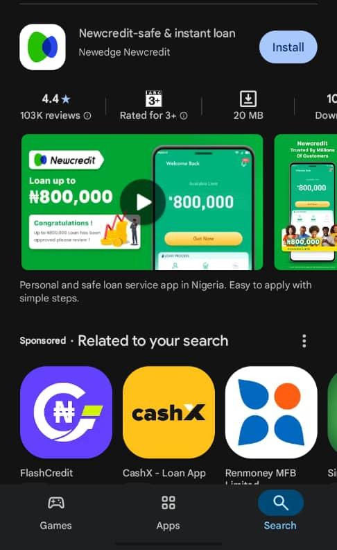 How to download the NewCredit Loan App 