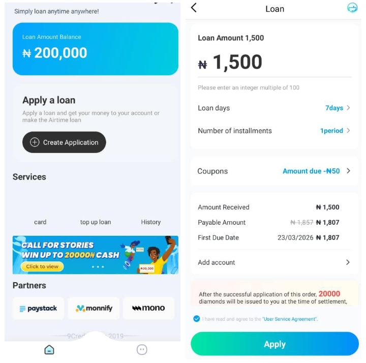 9Credit Loan App Review