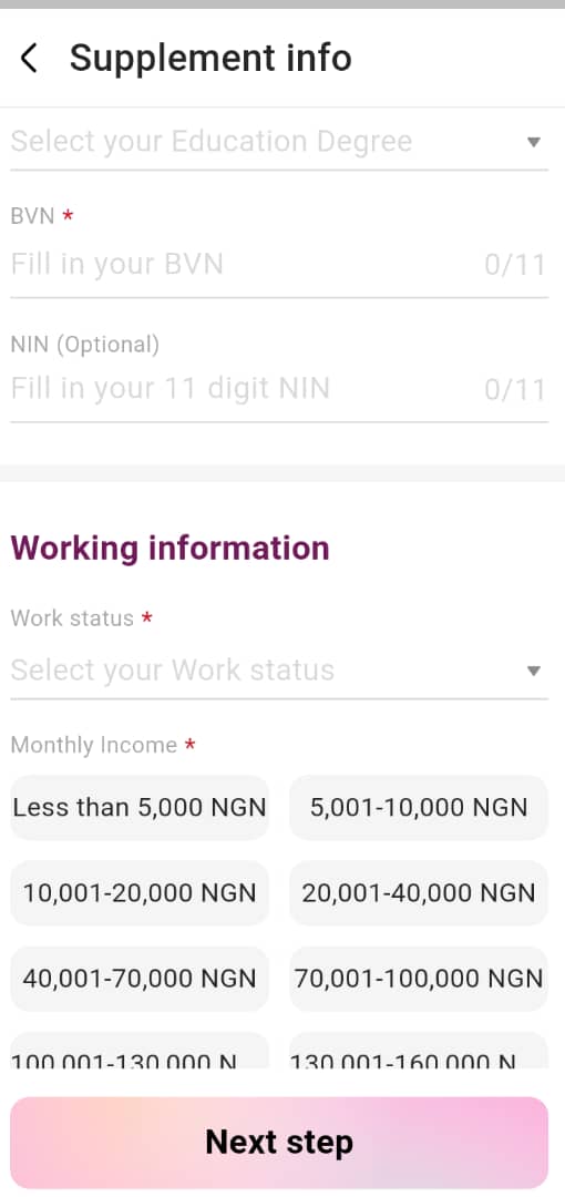 Interest Rate and Charges of OklinCredit Loan App