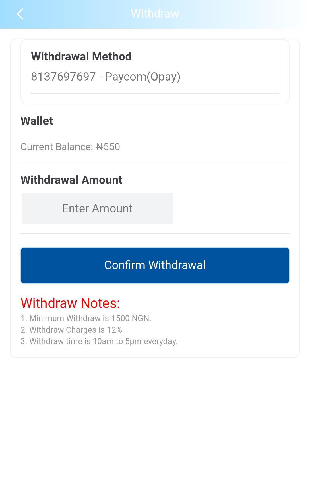 Payments & WithdrawalsÂ