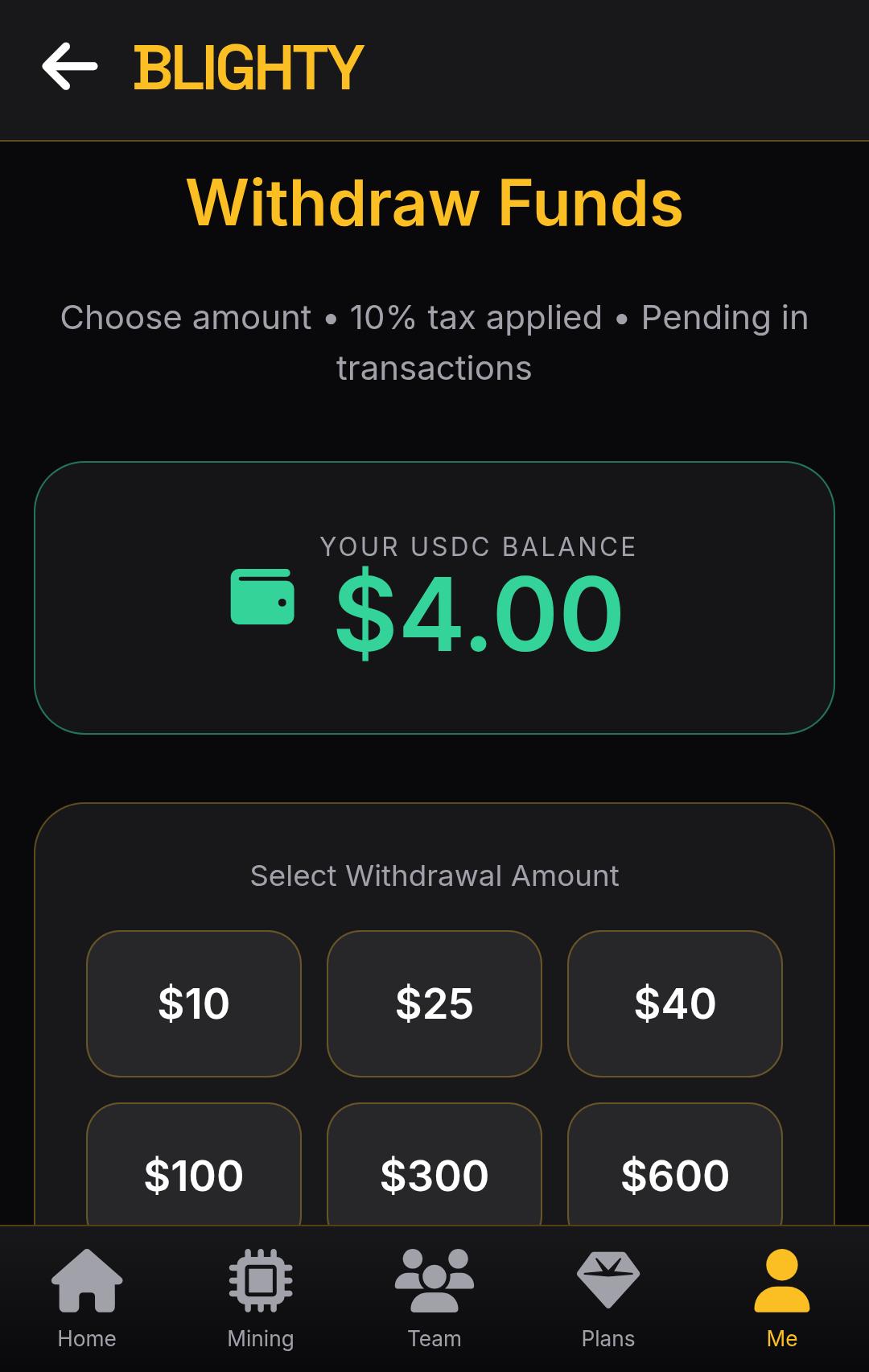 Payments & Withdrawals