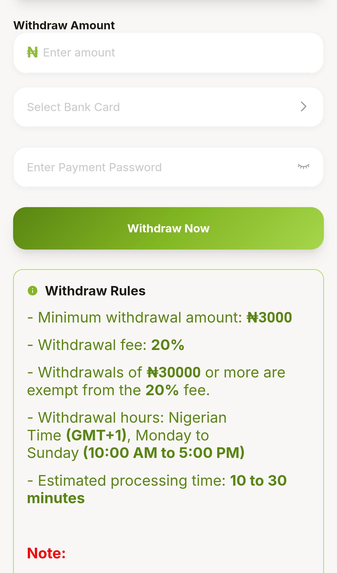 Payments & Withdrawals on ECO Energy