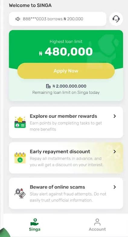 Singacash Loan App Review