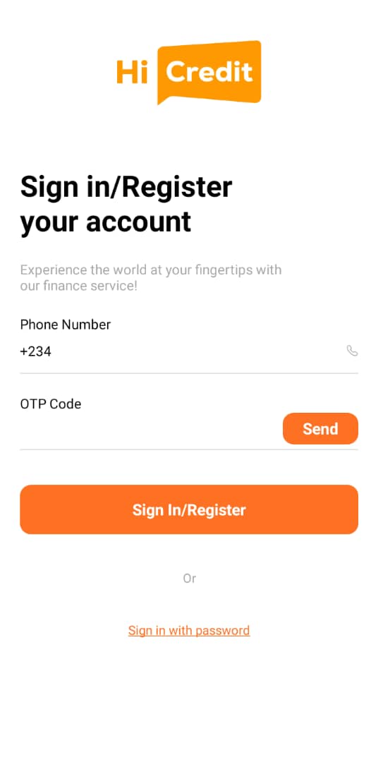 How to Sign Up on Hi Credit Loan App