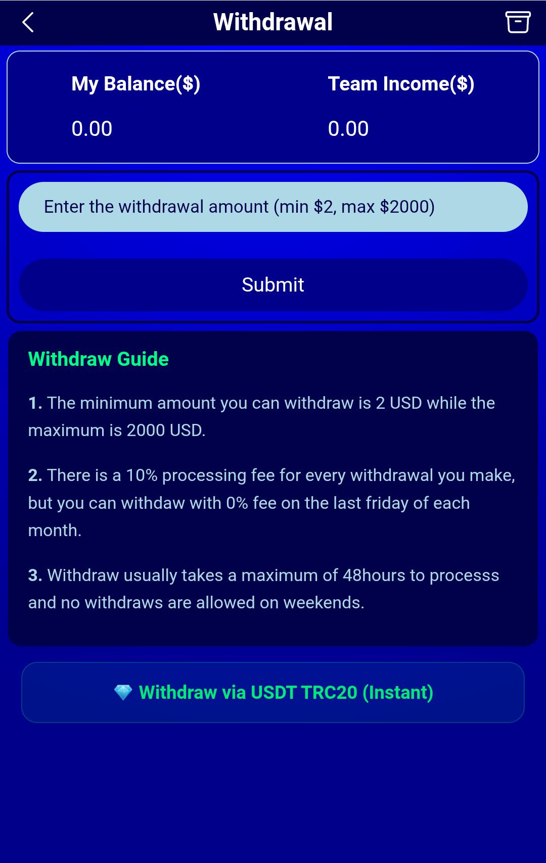 Payments & Withdrawals 