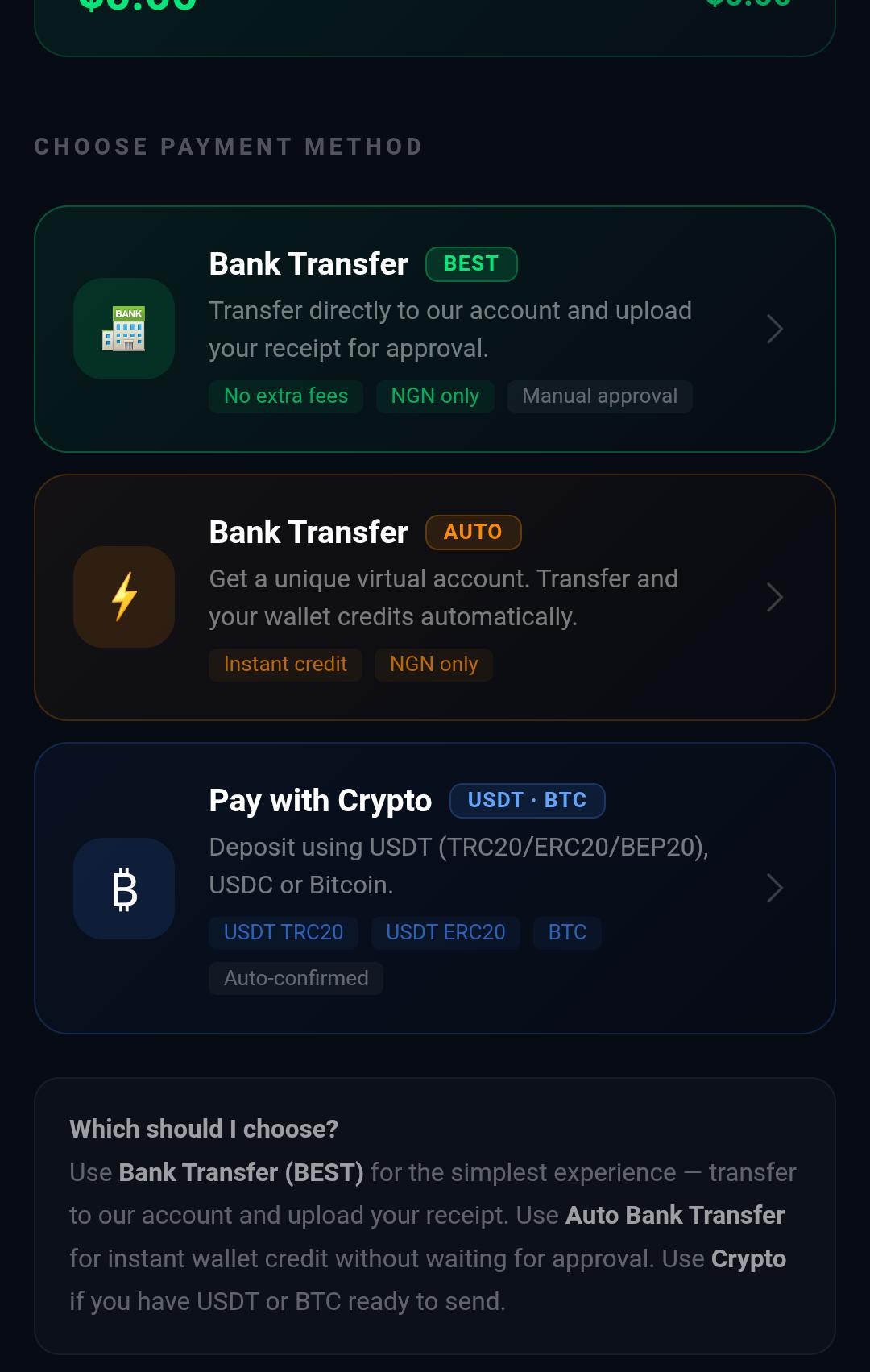 Payments & Withdrawals 