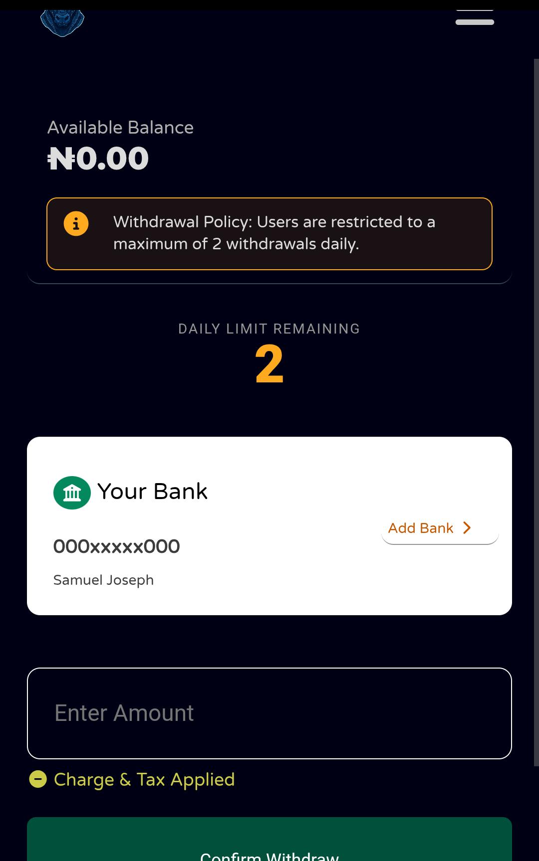 Payment & Withdrawal Process 