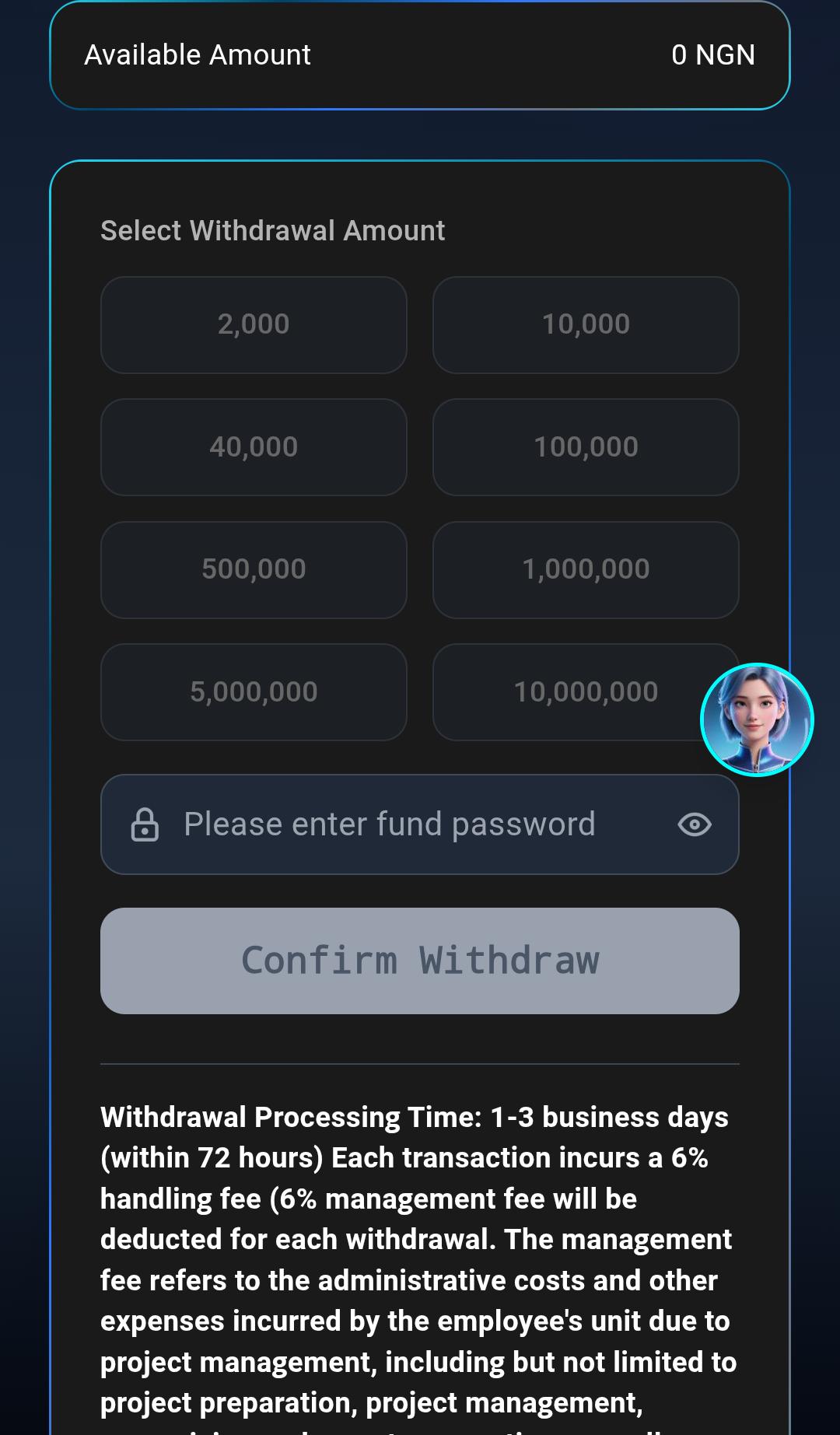 Payment & Withdrawal