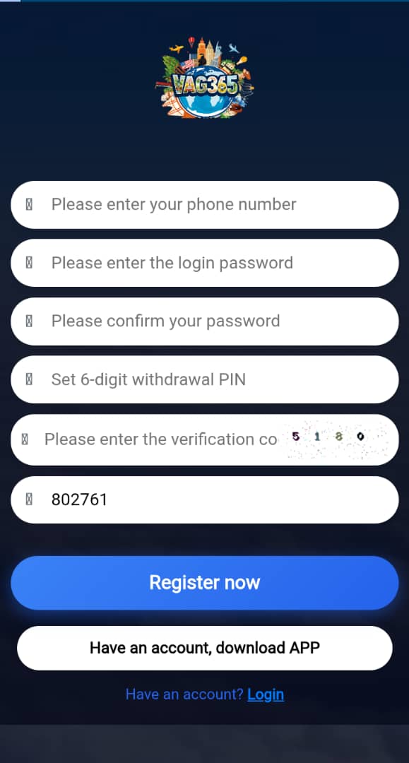 How To Register On Vag365