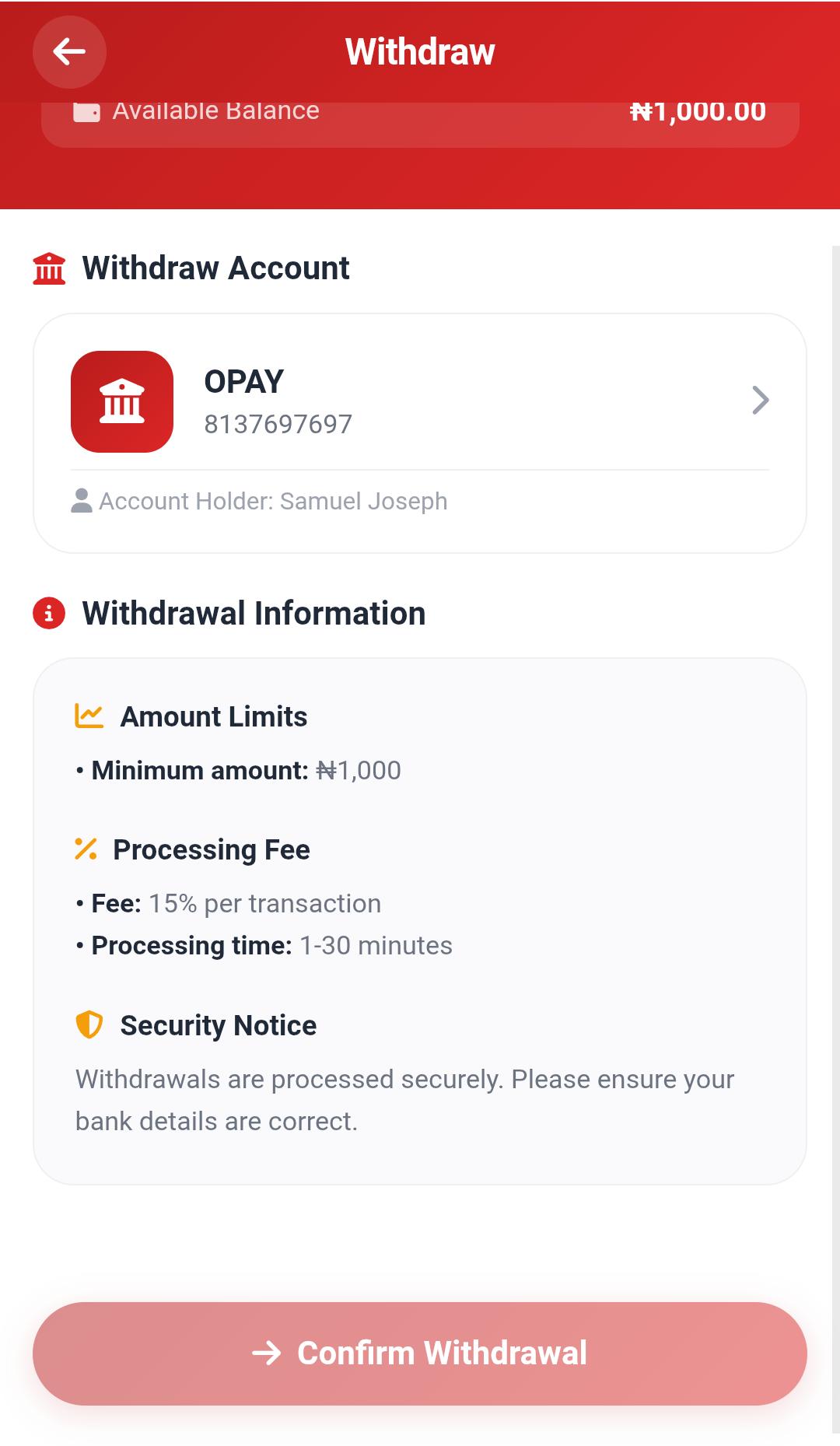 Payments & Withdrawals 
