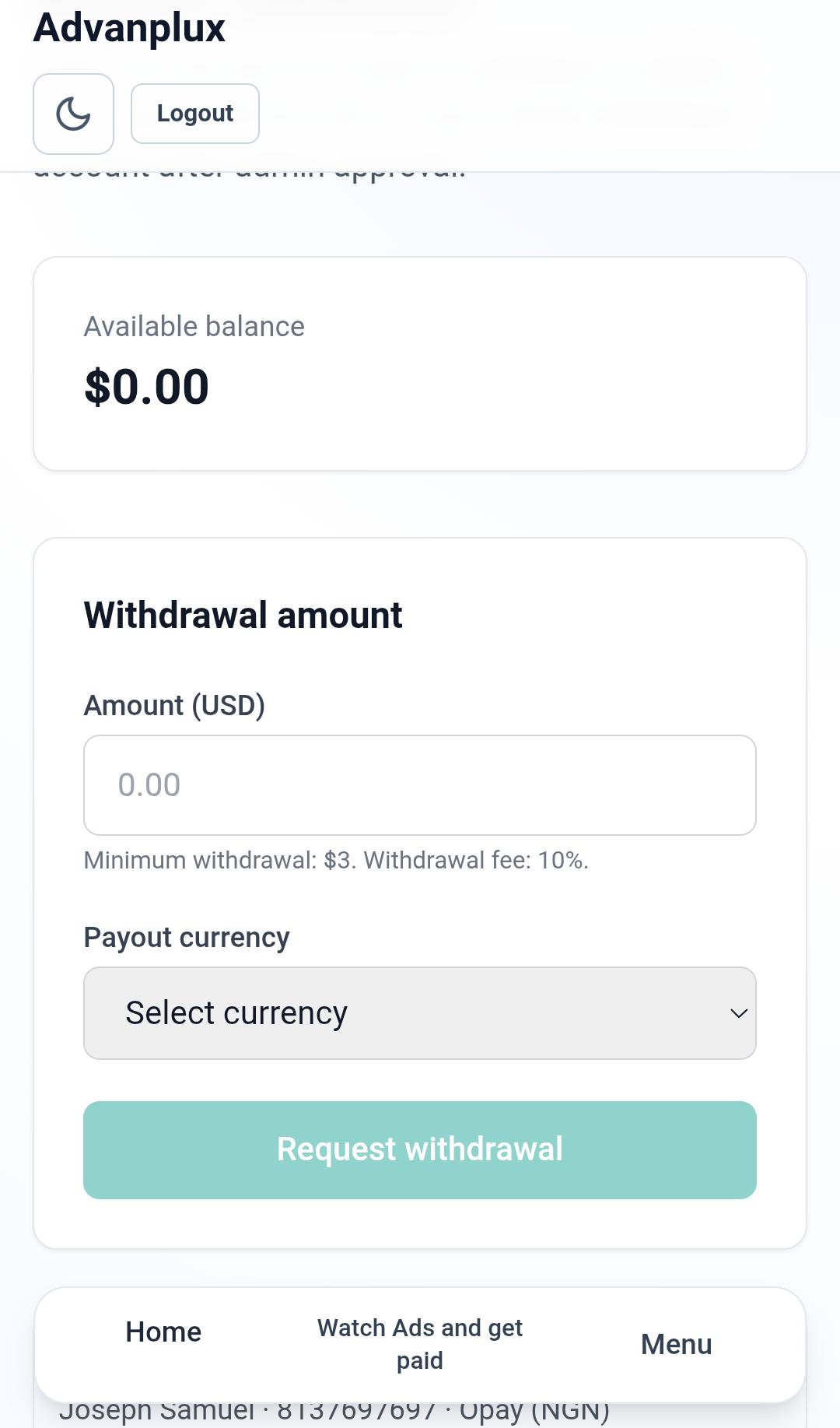 Payments & Withdrawals 