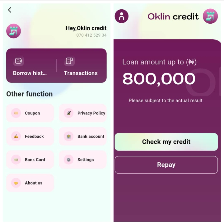 OklinCredit Loan App Review