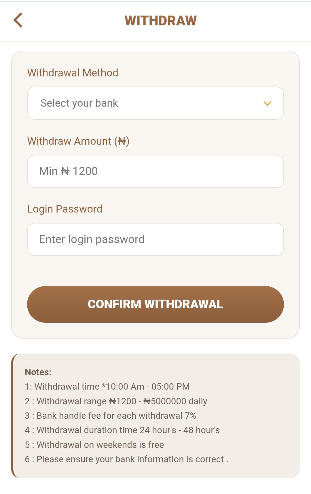 Payment & Withdrawal
