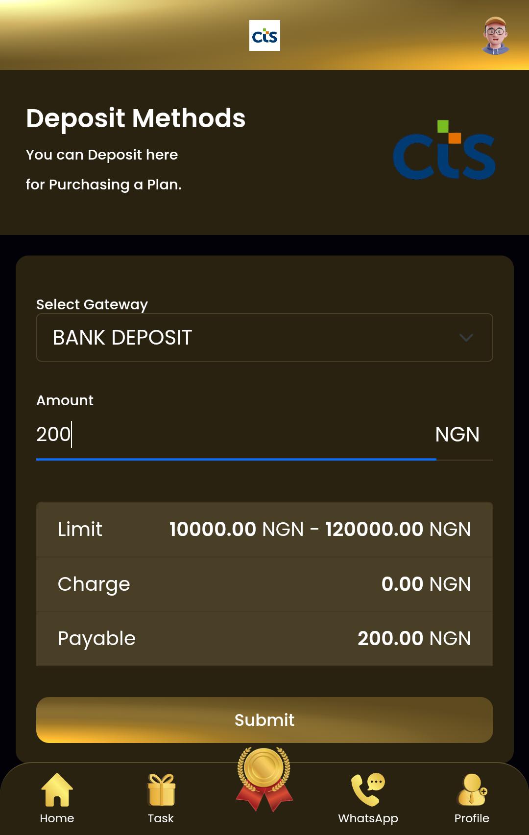 Payment & Withdrawal on CTS
