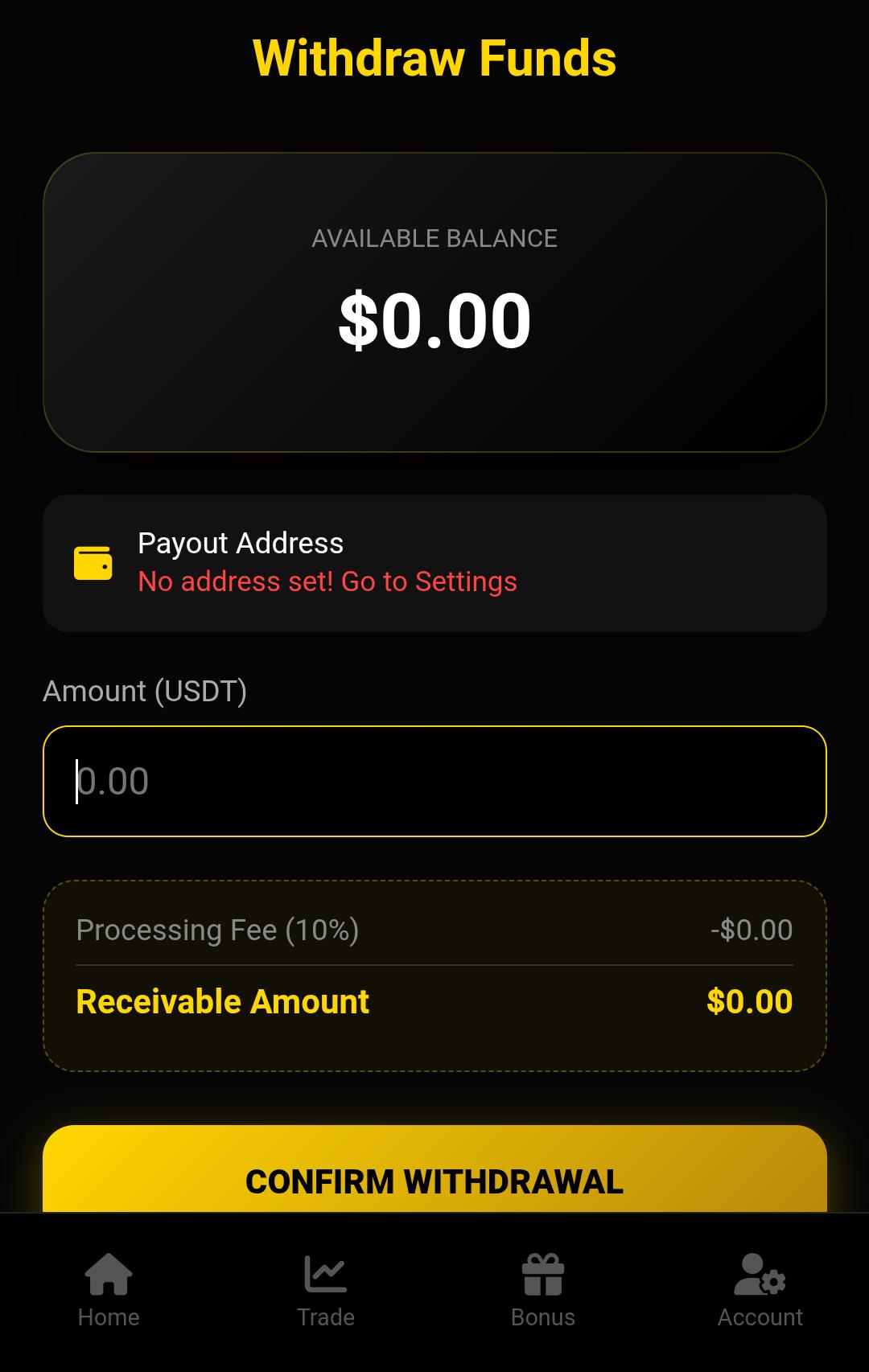 Payment & Withdrawals
