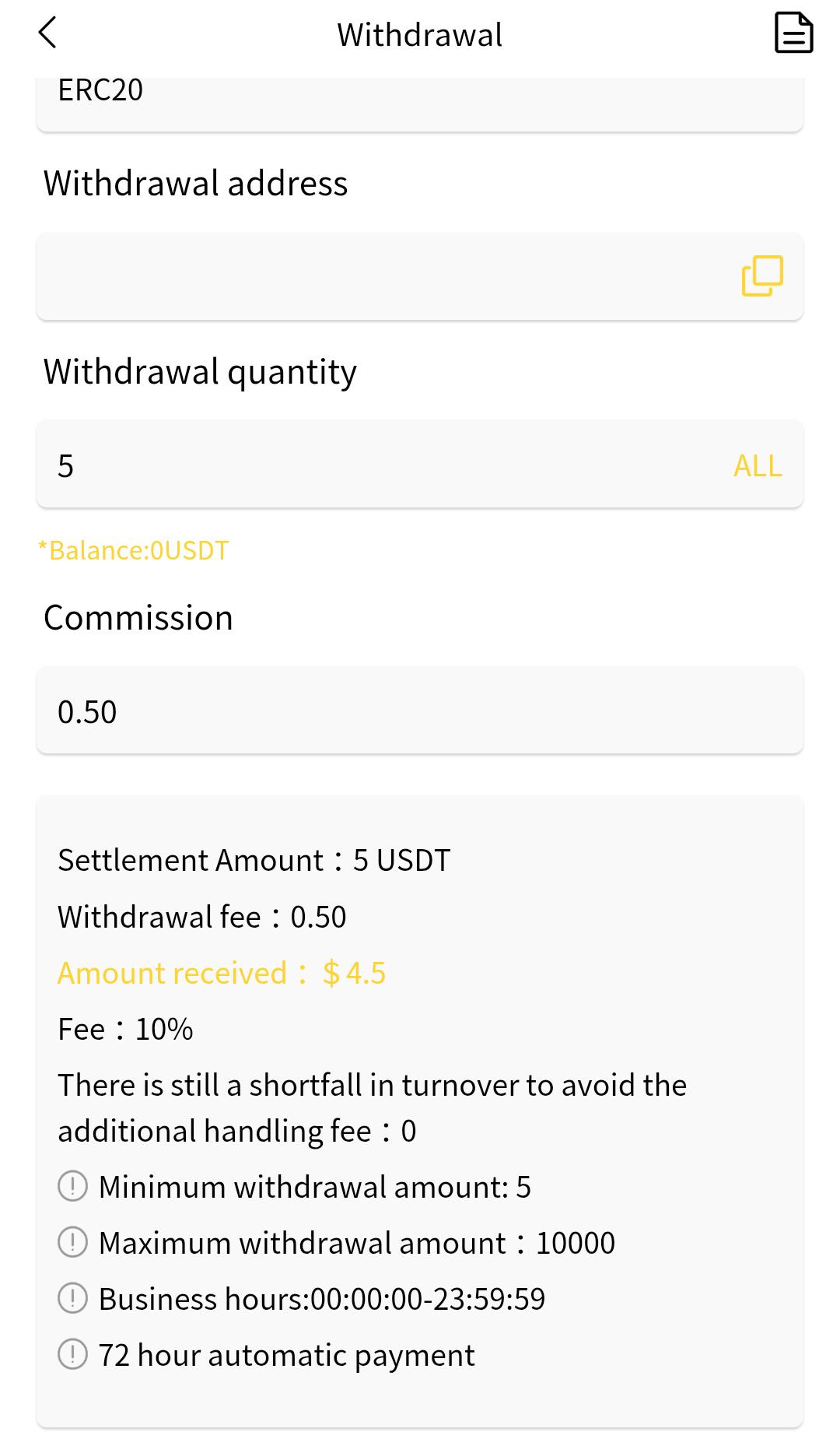Payment & Withdrawal Process