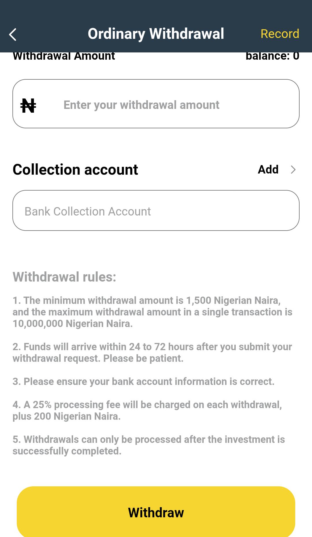 Deposit & Withdrawal on Sunflow