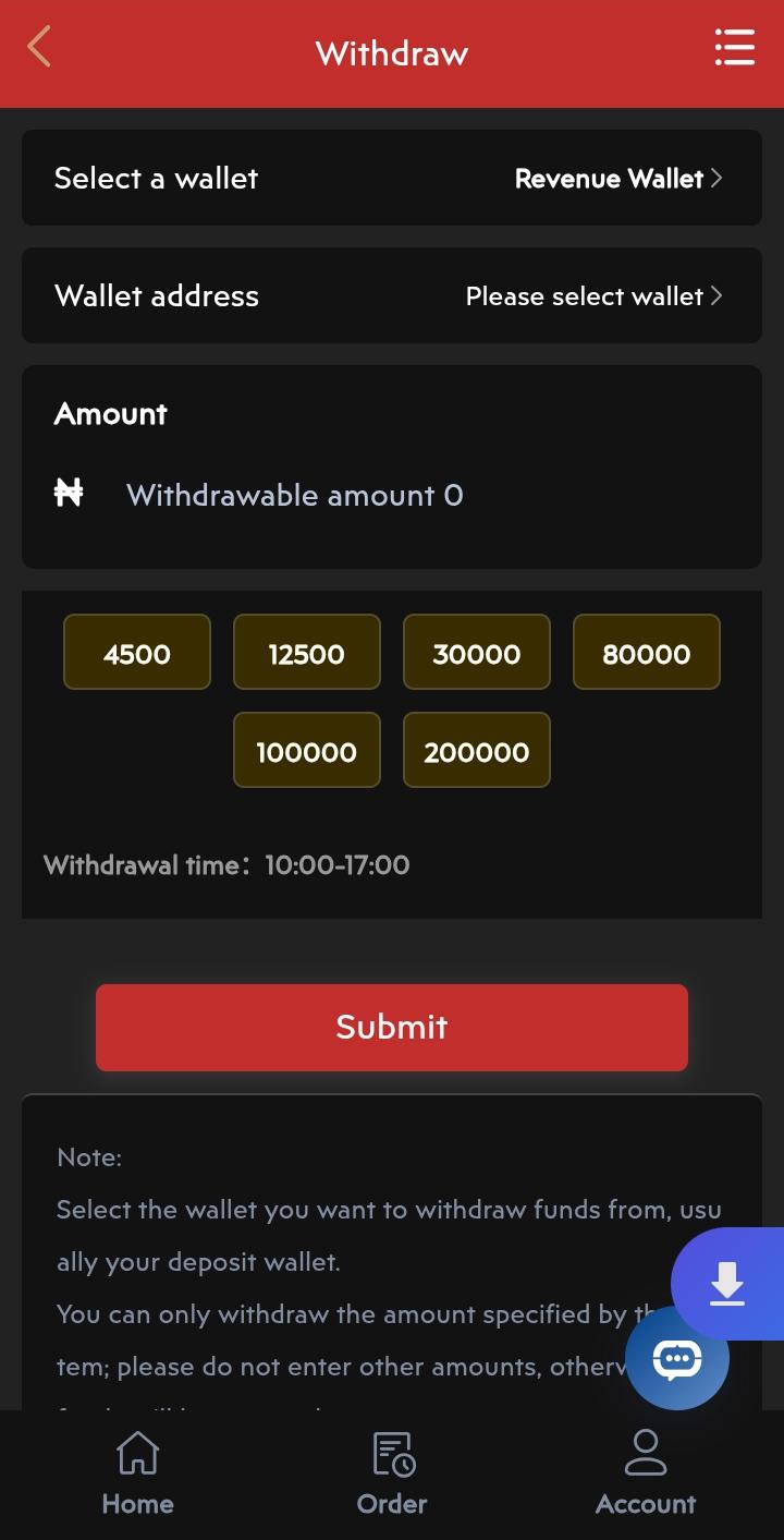 Payment & Withdrawal on CNA