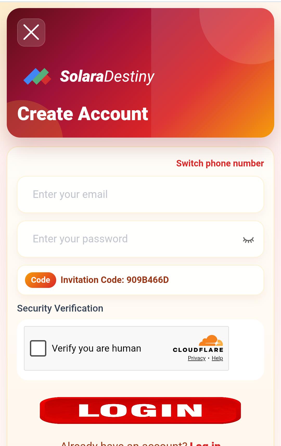How To Register On Solara Destiny