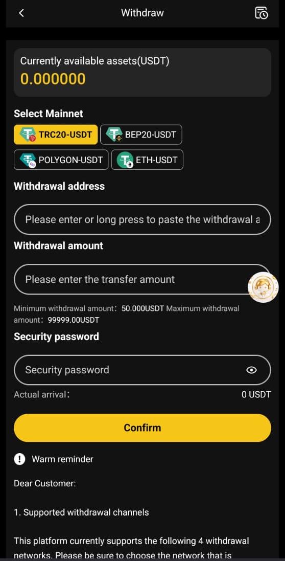 Payments & Withdrawal on AWAL