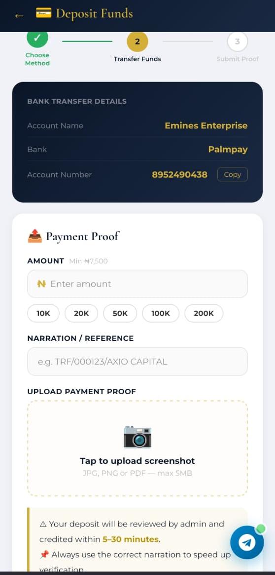 Payments & withdrawal