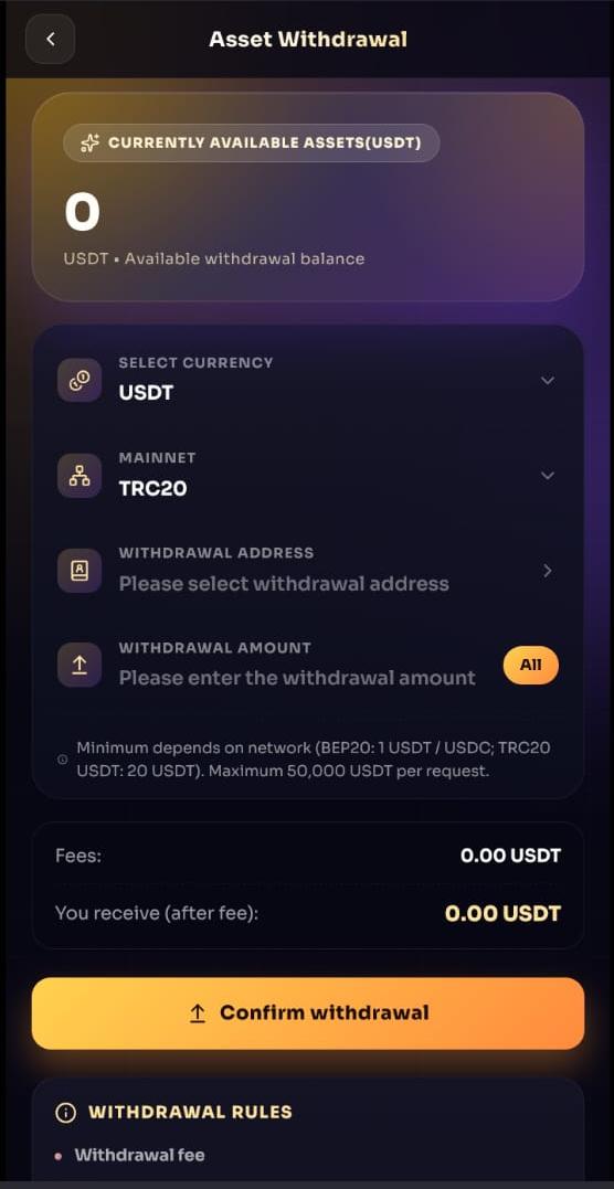 Payments & Withdrawals
