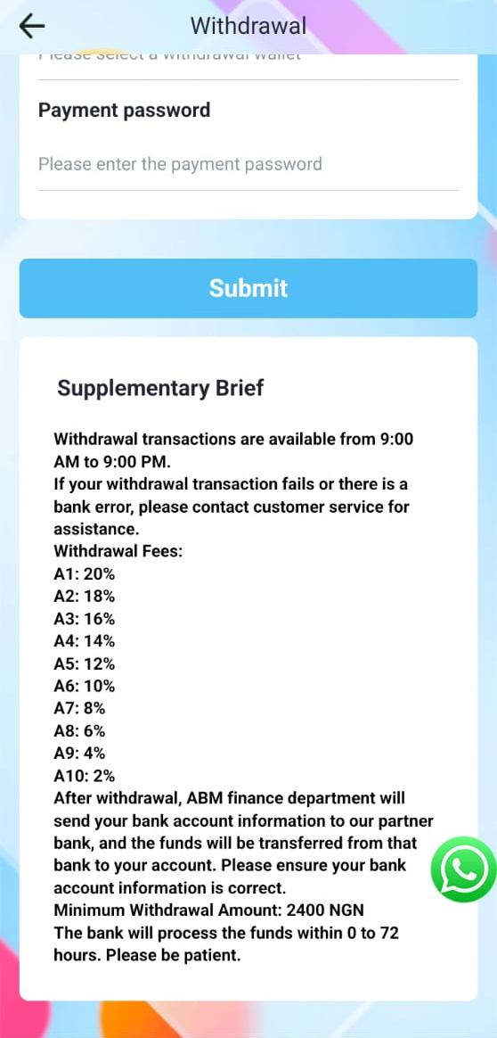 Payments & Withdrawals on ABM