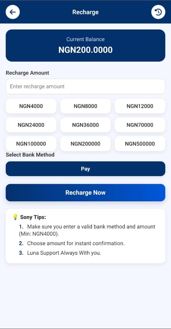 Payments & Withdrawals on Luna