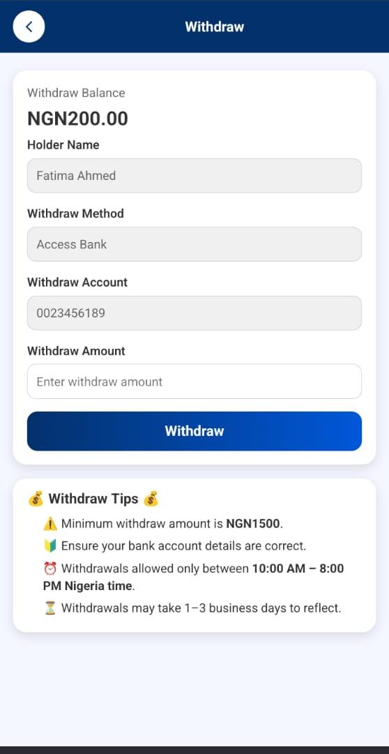 Payments & Withdrawals on Luna