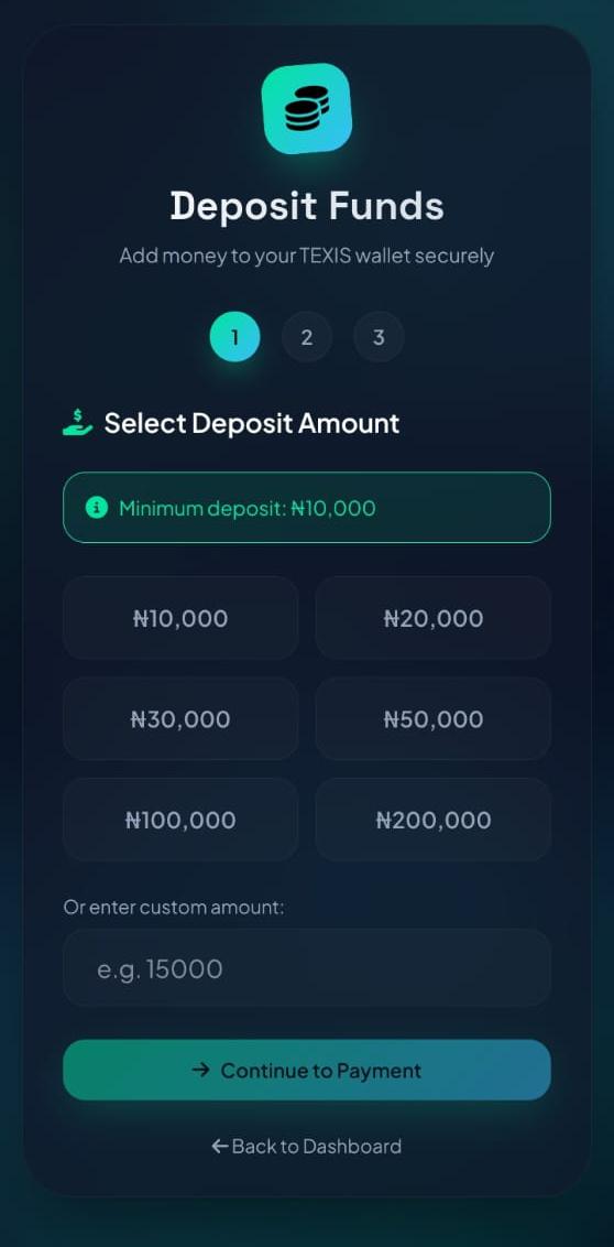 Payments & Withdrawals on Texis