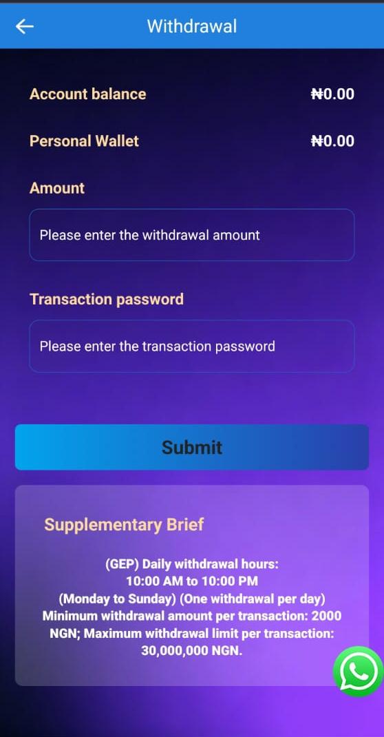 Payments & Withdrawals GEP