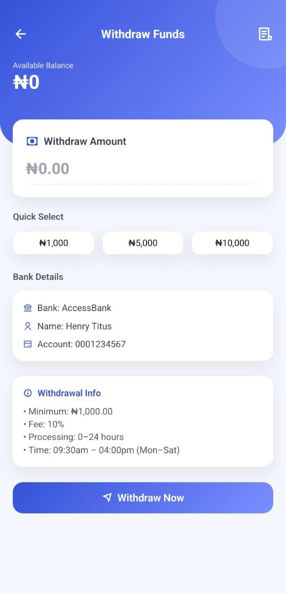 Payments & Withdrawals on Zelvo