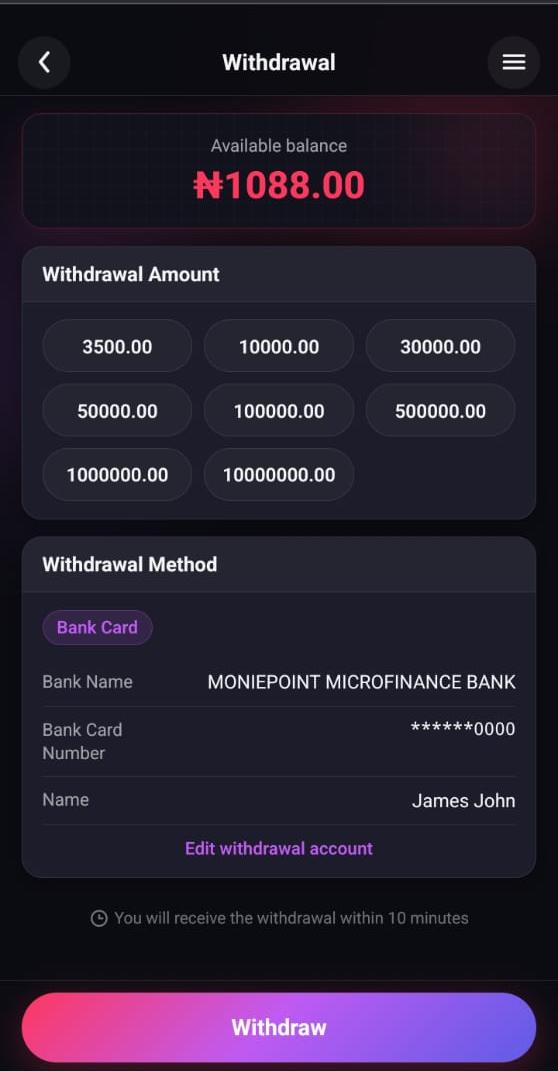 Withdrawal Process on Veloxwm