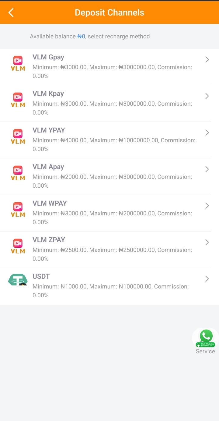 Recharge & Withdrawal on VLM