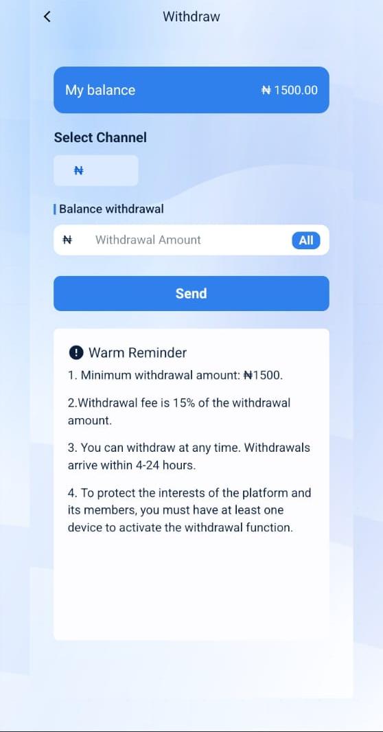 Recharge & WithdrawalsÂ