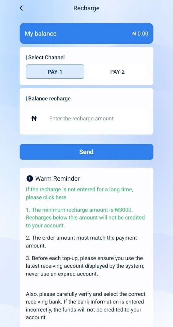 Recharge & WithdrawalsÂ