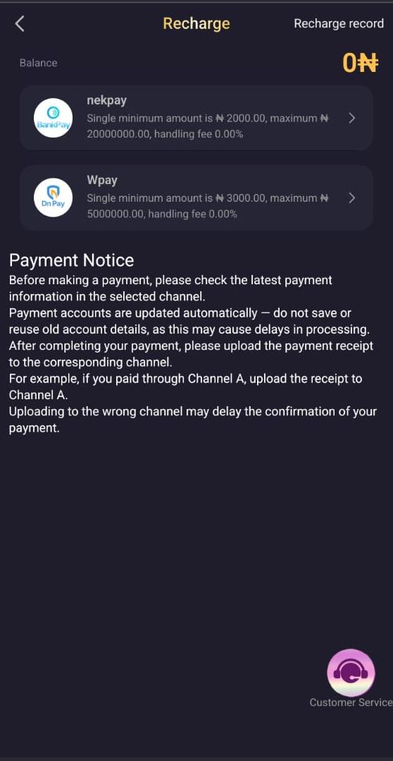 Recharge & Withdrawals on CIPS