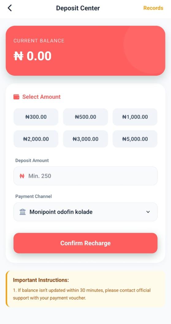 Recharge & WithdrawalÂ