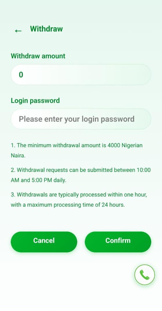 Withdrawal Process