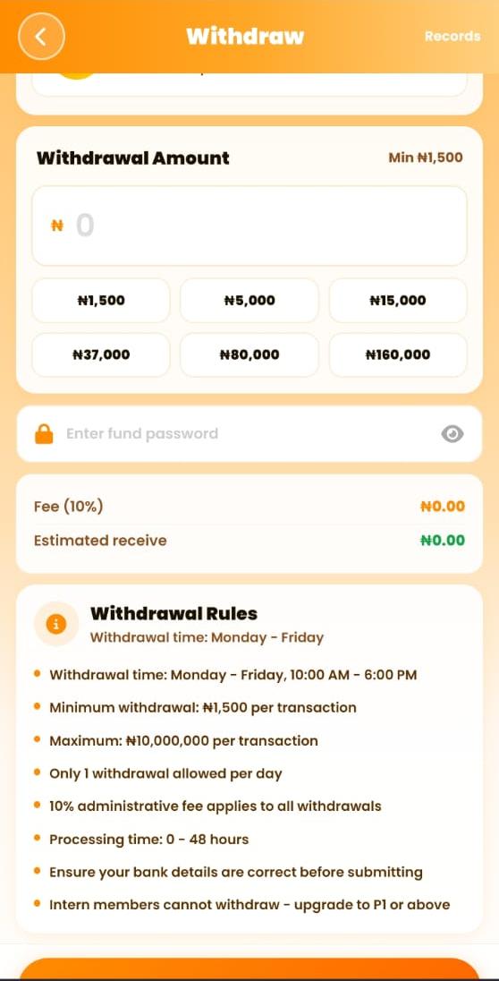 Withdrawal Process