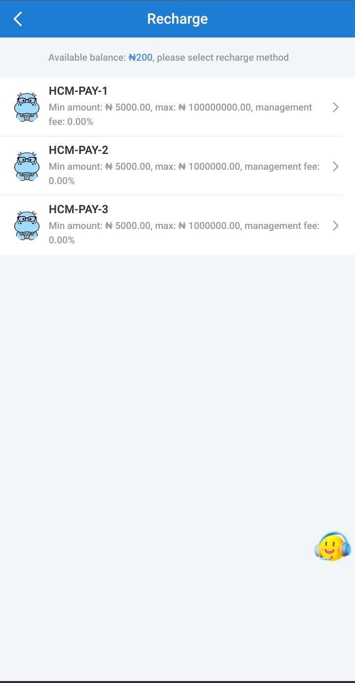Recharge & Withdrawals on HCM